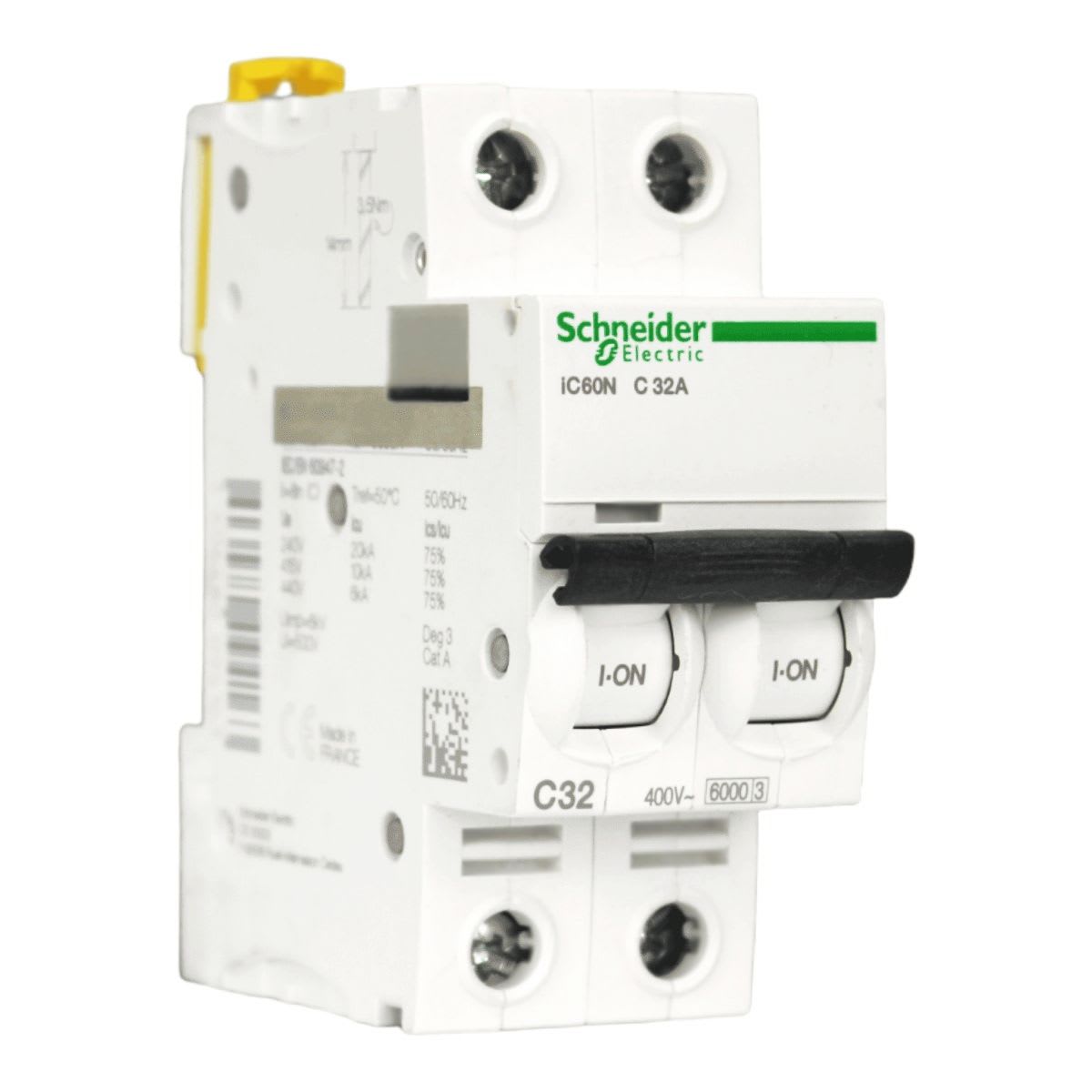 Int. Automatico Schneider IC60N - 2x32A 10KA C Acti9 A9F77232 0