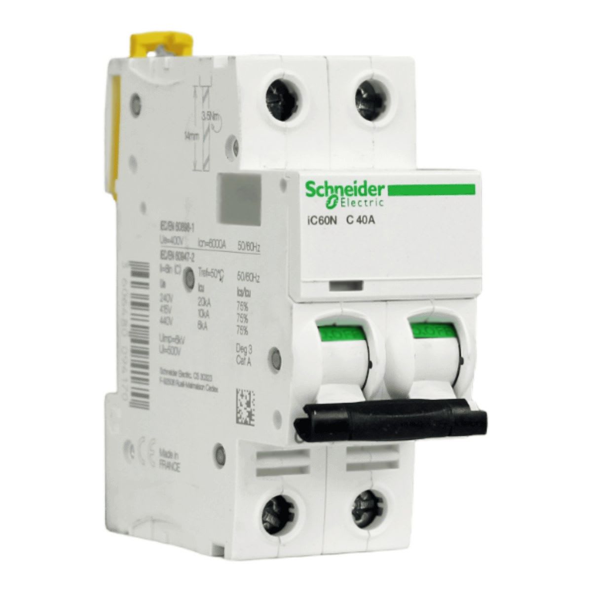 Int. Automatico Schneider IC60N - 2x40A 10KA C Acti9 A9F77240 - Imagen Principal