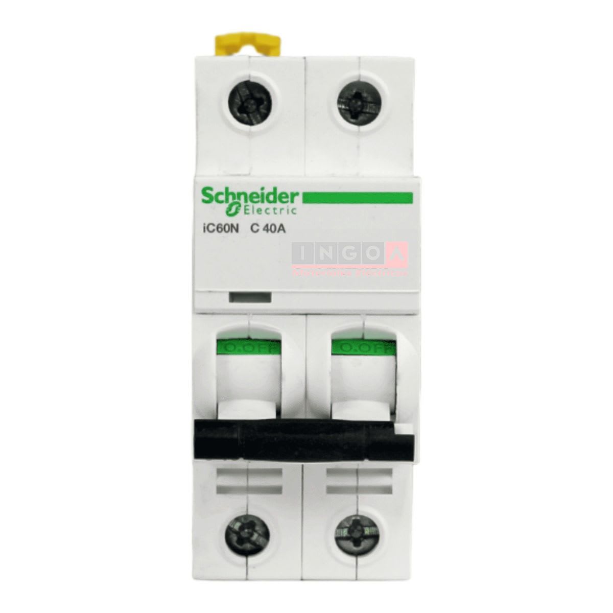 Int. Automatico Schneider IC60N - 2x40A 10KA C Acti9 A9F77240 - Vista 2