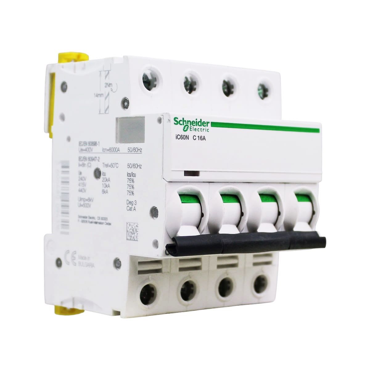 Int. Automatico Schneider IC60N - 4x16A 10KA C Acti9 A9F77416 0