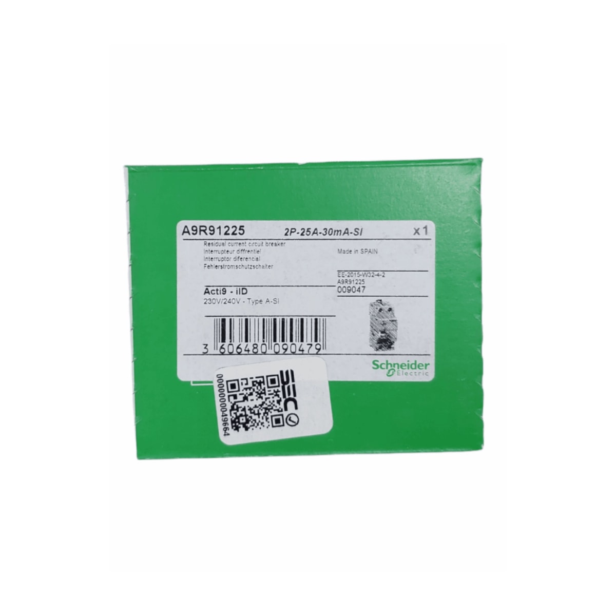 Int. Diferencial Schneider 2x25A 30mA Super Inmunizado HPI Clase A4