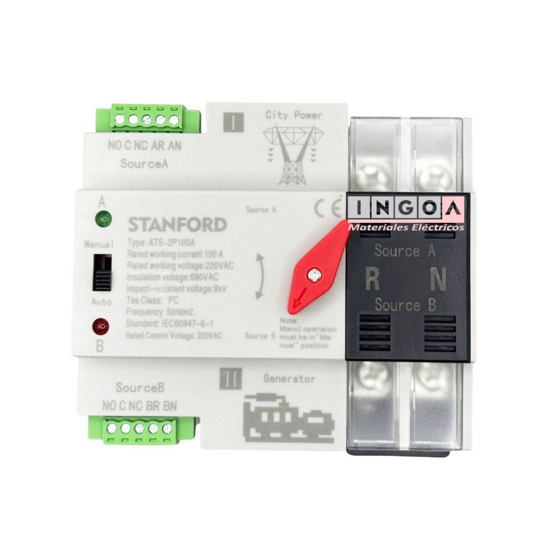 Switch de Transferencia Automatica 2 Polos 100A ATS-2P100 Stanford2
