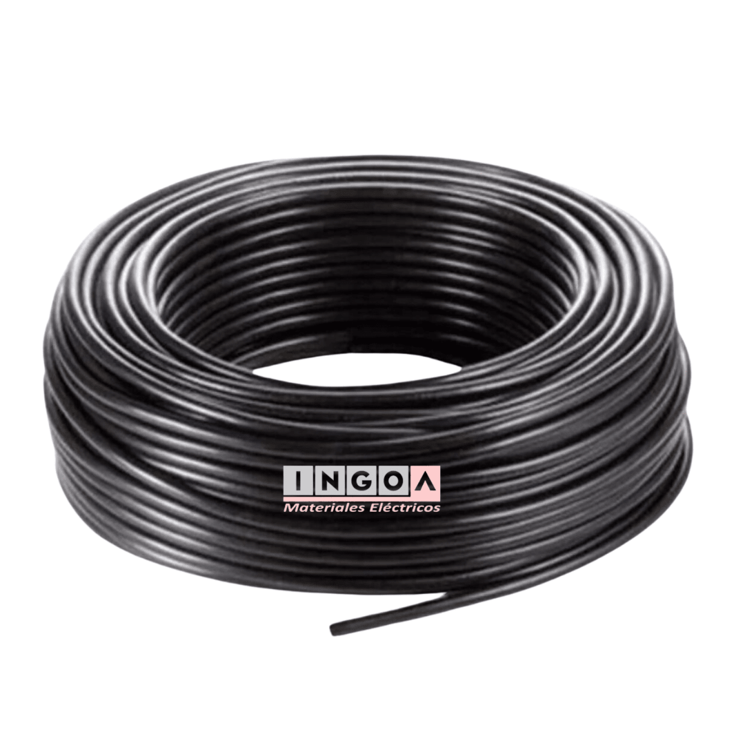 Cable Concentrico 2X4MM2 Negro - Rollo 50mts2