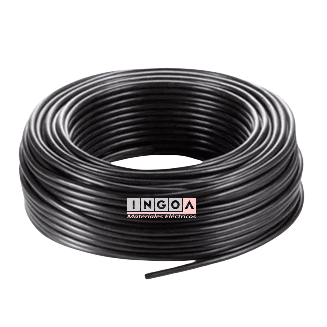 Cable Concentrico 2X4MM2 Negro - Rollo 100mts2