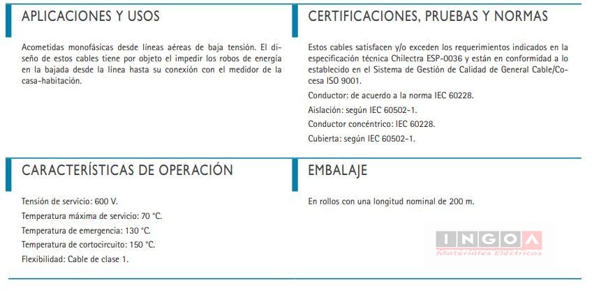 Cable Concentrico 2X6MM2 Negro - Rollo 50mts4