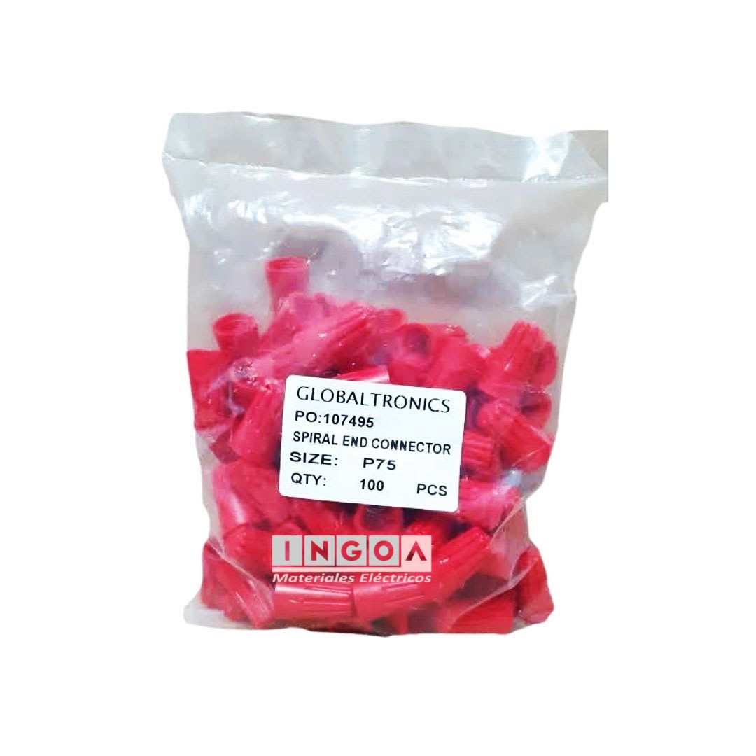 Conector Conico Rojo N°66 X 100un3