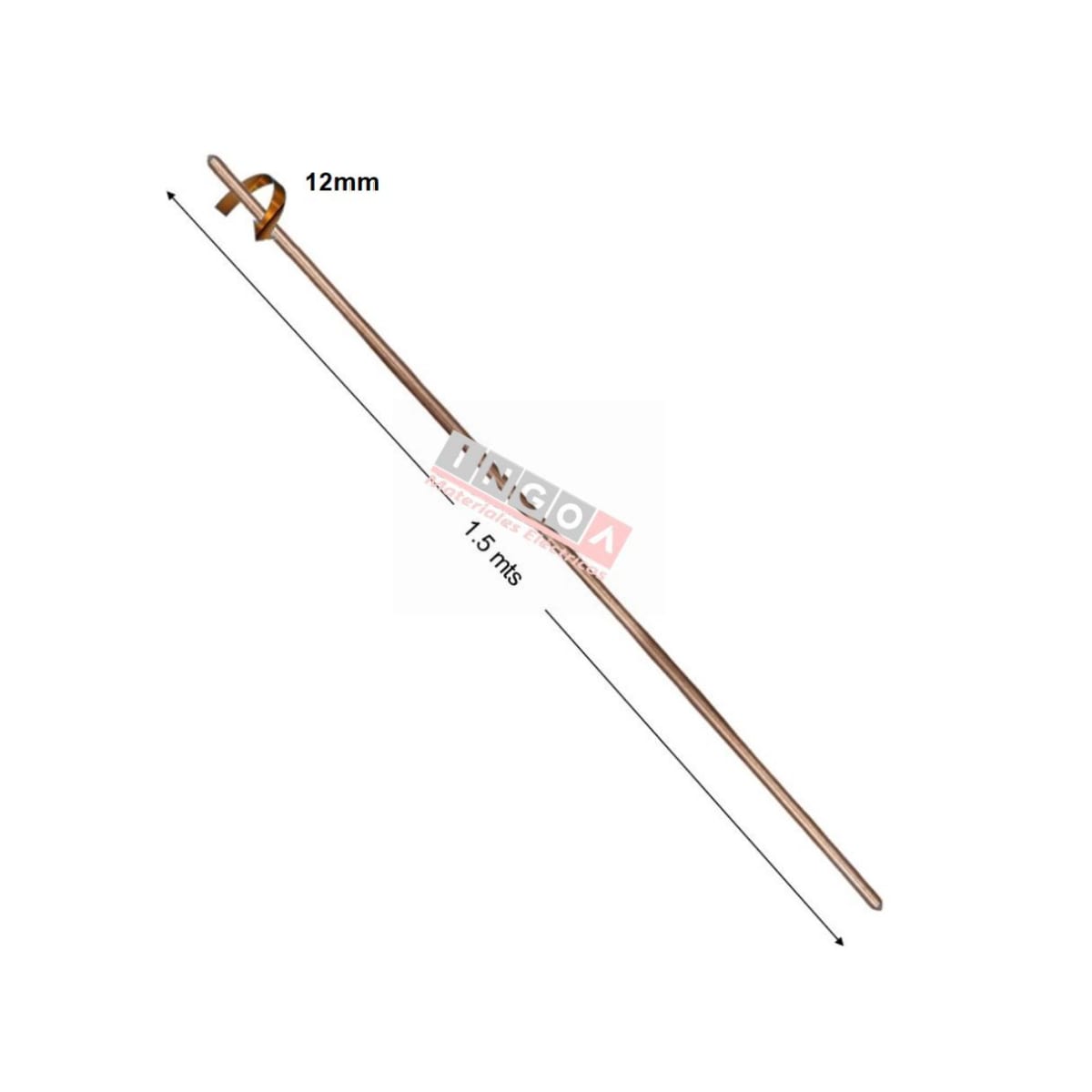 Barra Cooper Toma Tierra 1/2" (12mm) X 1.5Mt - Vista 4