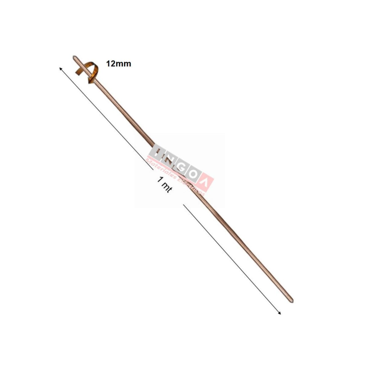 Barra Cooper Toma Tierra 1/2" (12mm) X 1.0Mt - Vista 4