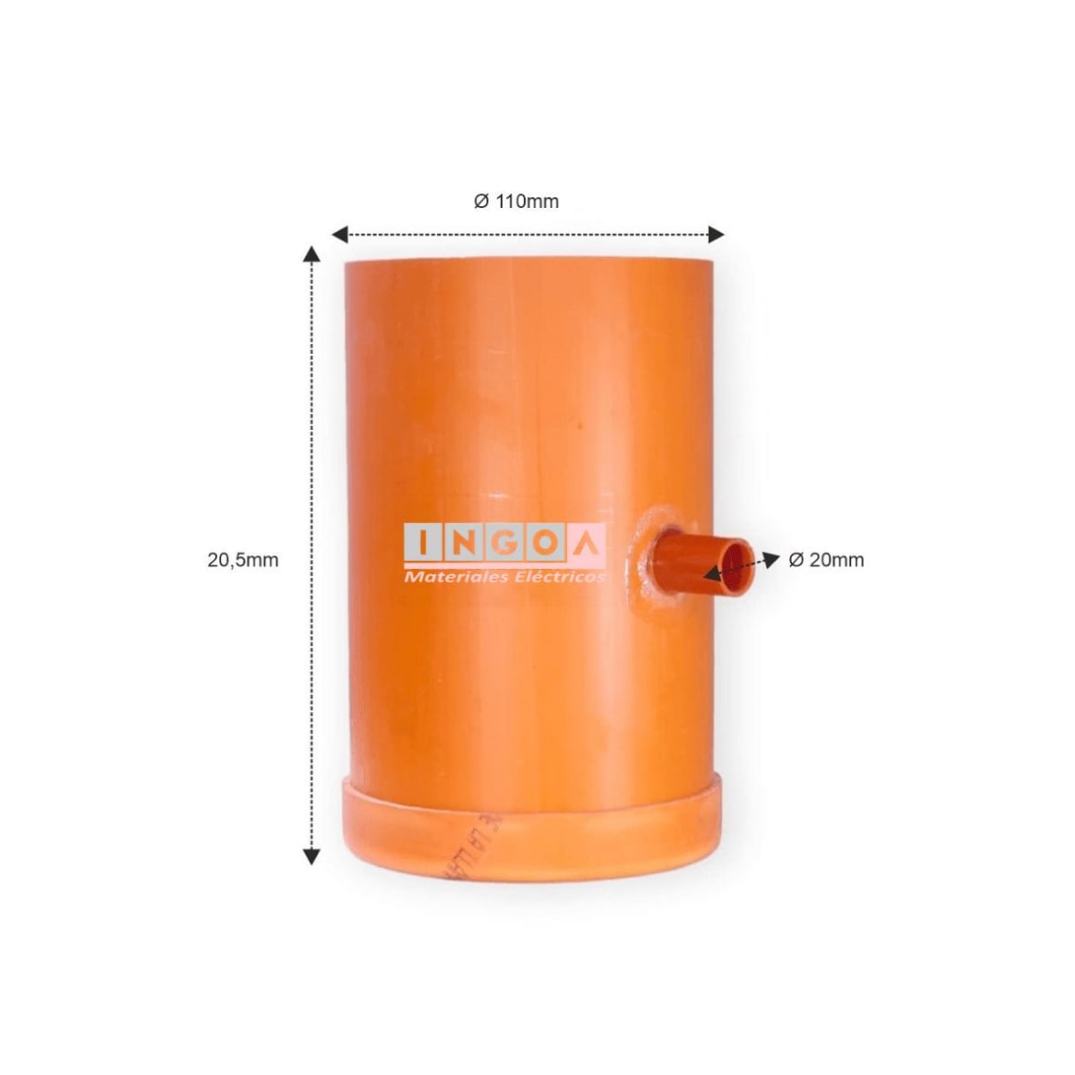 Camarilla de Registro PVC 110mm con Tapa y Salida de 20mm5