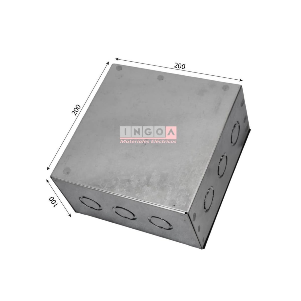 Caja Metalica Pregalvanizada B22 200X200X100MM - Vista 2