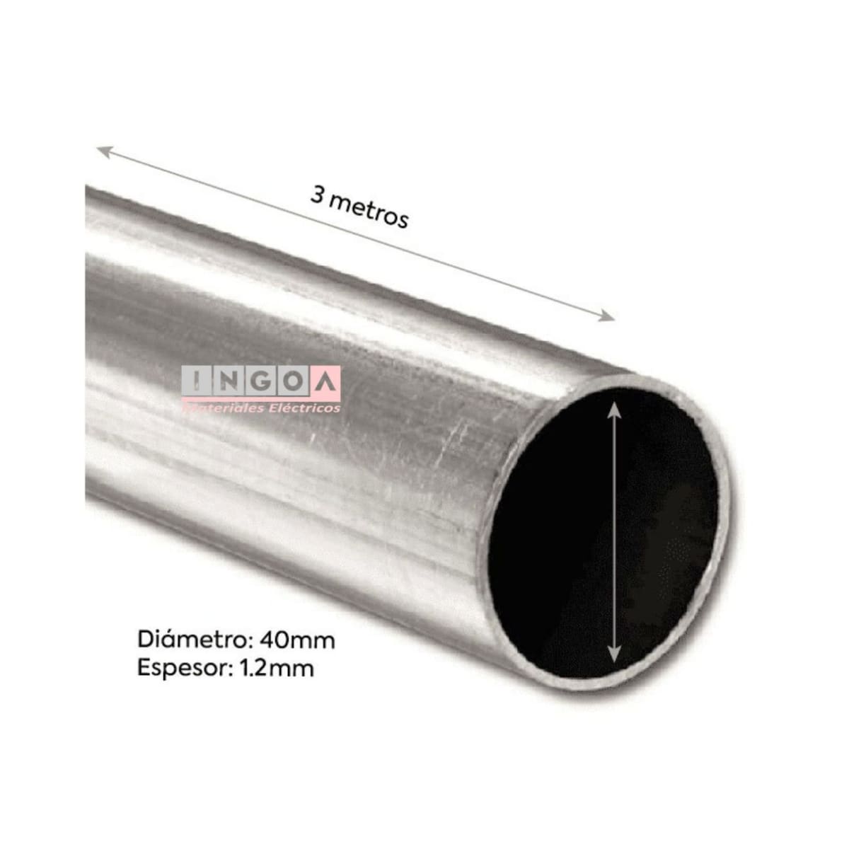Tuberia EMT 40MM x 3MTS - Vista 2