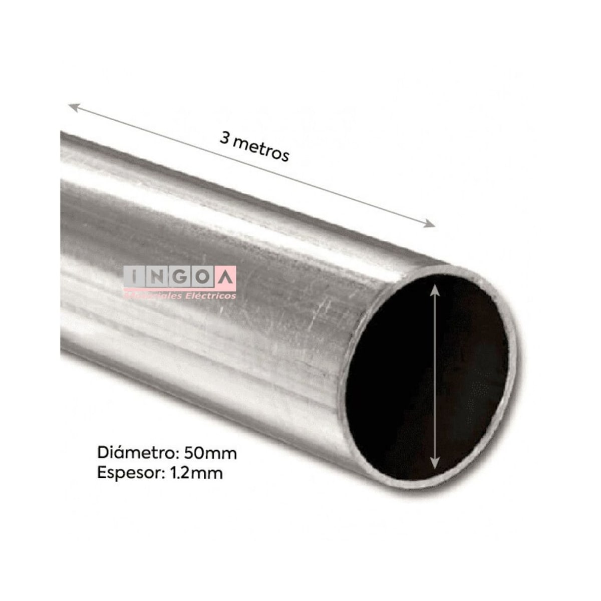 Tuberia EMT 50MM x 3MTS - Vista 2