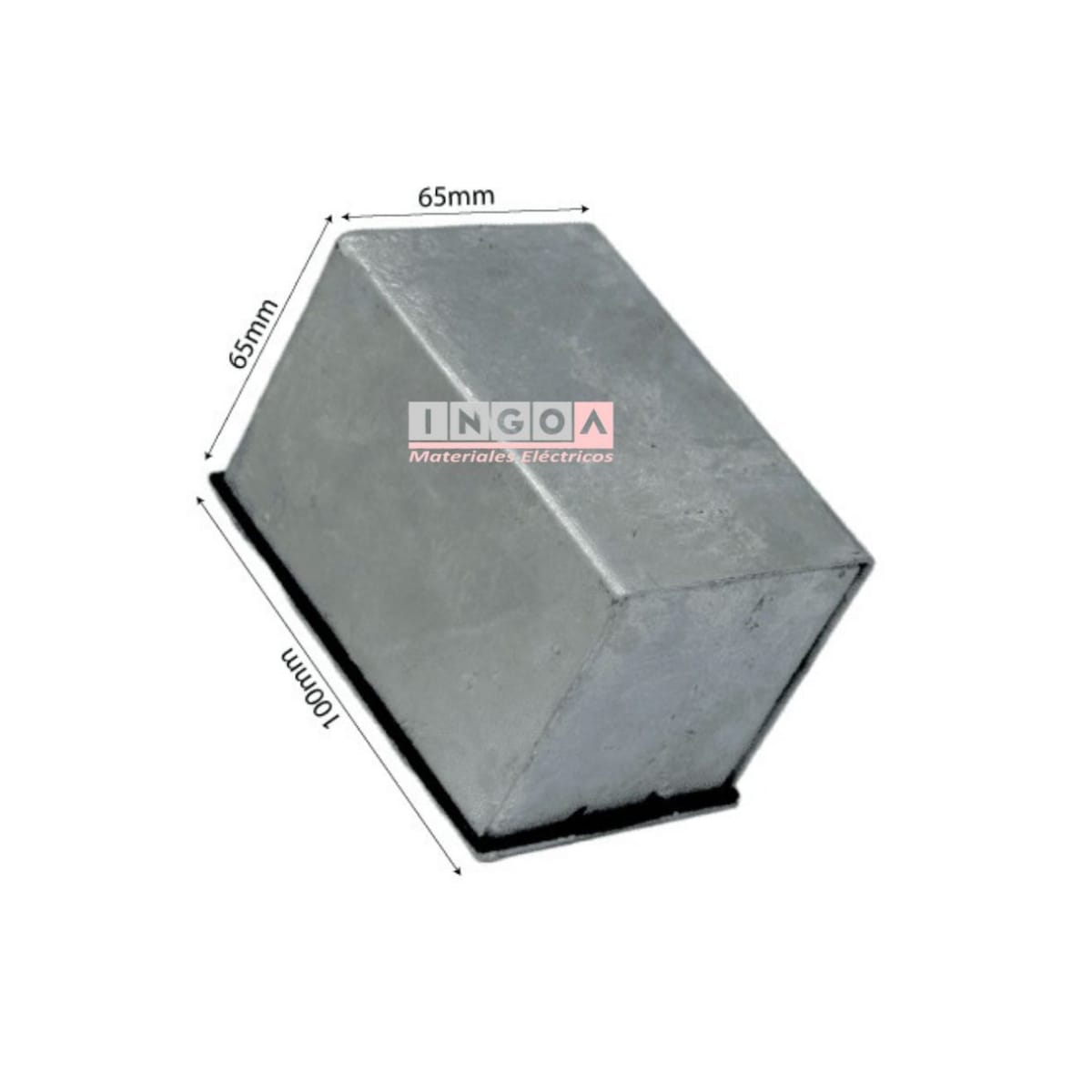 Caja Metalica Galvanizada en Caliente Lisa A01 100X65X65MM - Vista 2