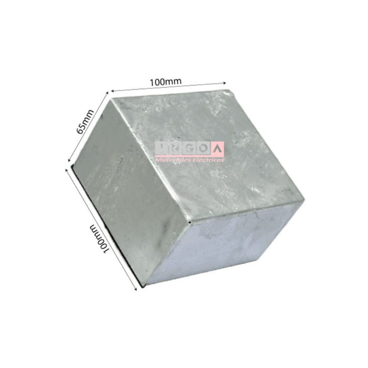 Caja Metalica Galvanizada en Caliente Lisa A11 100X100X65MM - Vista 2