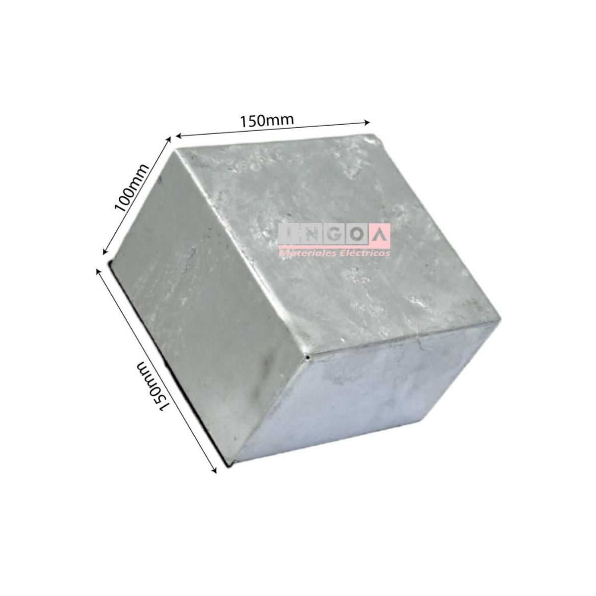 Caja Metalica Galvanizada en Caliente Lisa B15 150X150X100MM - Vista 2