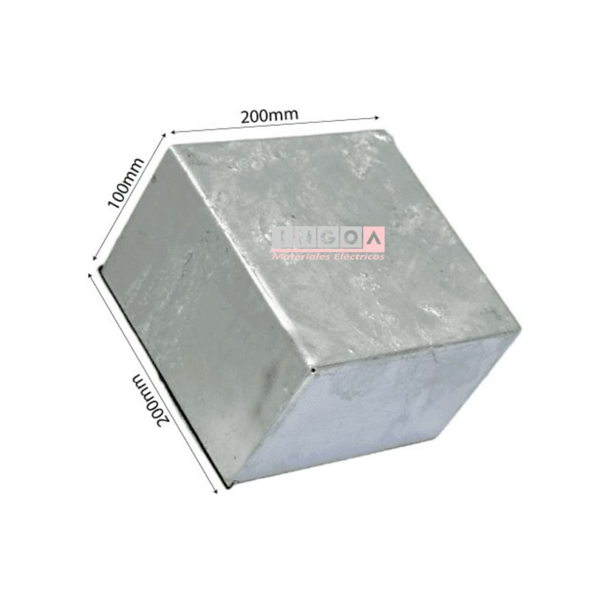 Caja Metalica Galvanizada en Caliente Lisa B22 200X200X100MM - Vista 2