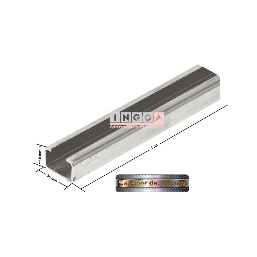 Riel RC 19X35MM 1,5MM Tira de 1Mt Zincado Liso3