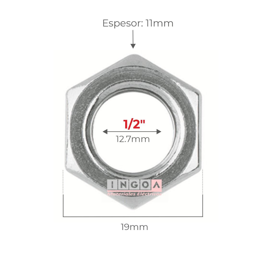 Tuerca Hexagonal 1/2 Zincada2