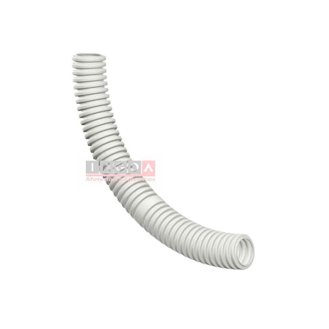 Tuberia Flexible Libre Halogeno 20mm Gris Rollo de 25 Mts2