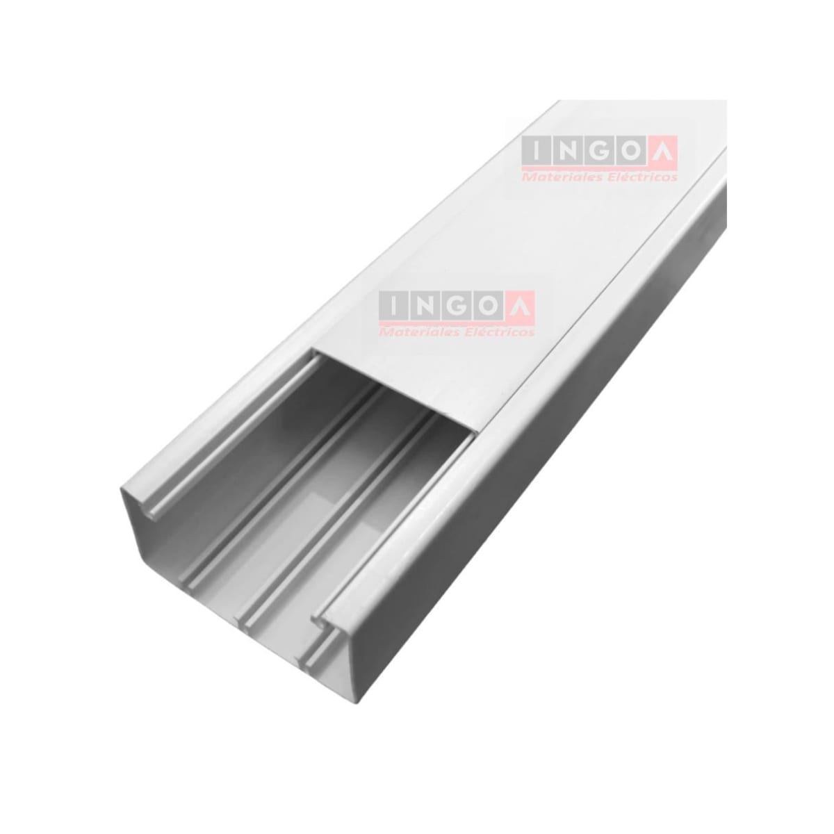Canaleta PVC Blanca DLP 100X50MM X 2MTS Con Tapa - Vista 3