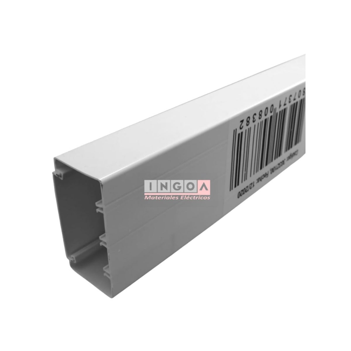 Canaleta PVC Blanca DLP 100X50MM X 2MTS Con Tapa - Vista 5
