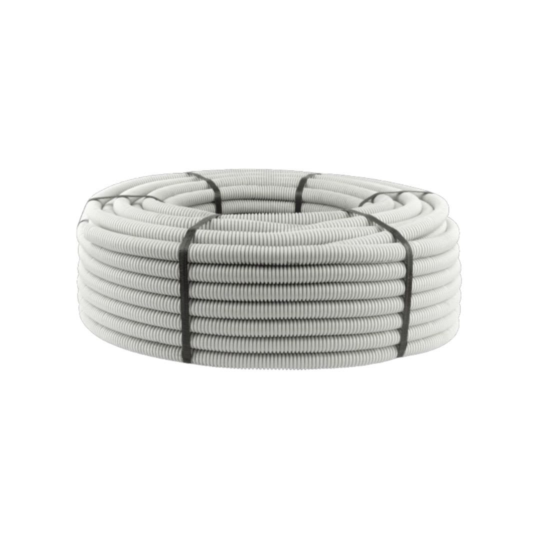 Tuberia Flexible Libre Halogeno 25mm Gris Rollo de 25 Mts 0