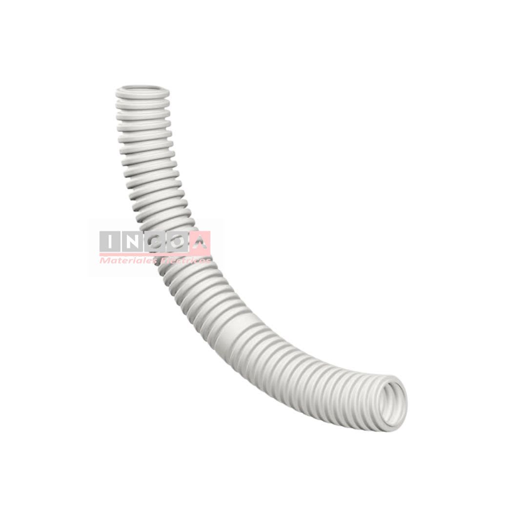 Tuberia Flexible Libre Halogeno 25mm Gris Rollo de 25 Mts2