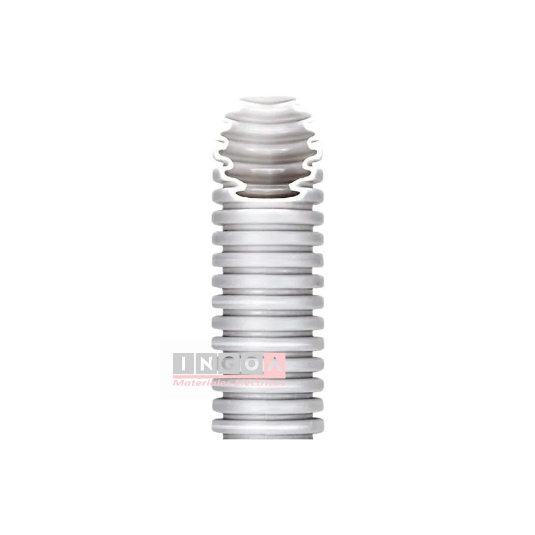 Tuberia Flexible Libre Halogeno 25mm Gris Rollo de 25 Mts3