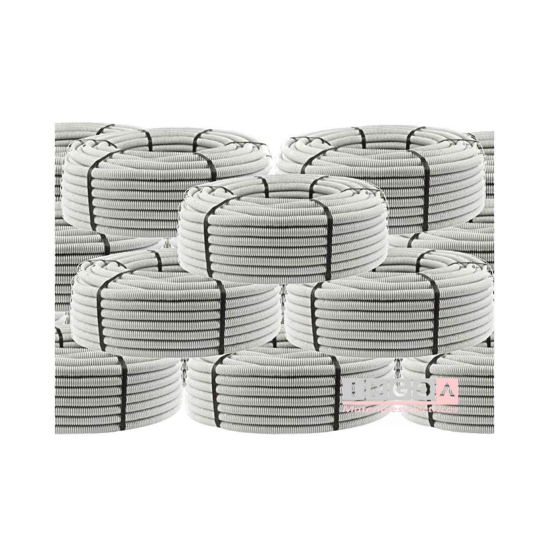 Tuberia Flexible Libre Halogeno 25mm Gris Rollo de 25 Mts7
