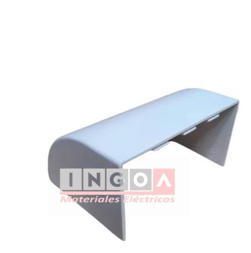 Tapa Final Para Canaleta PVC 100X50MM Terminación Curvada2