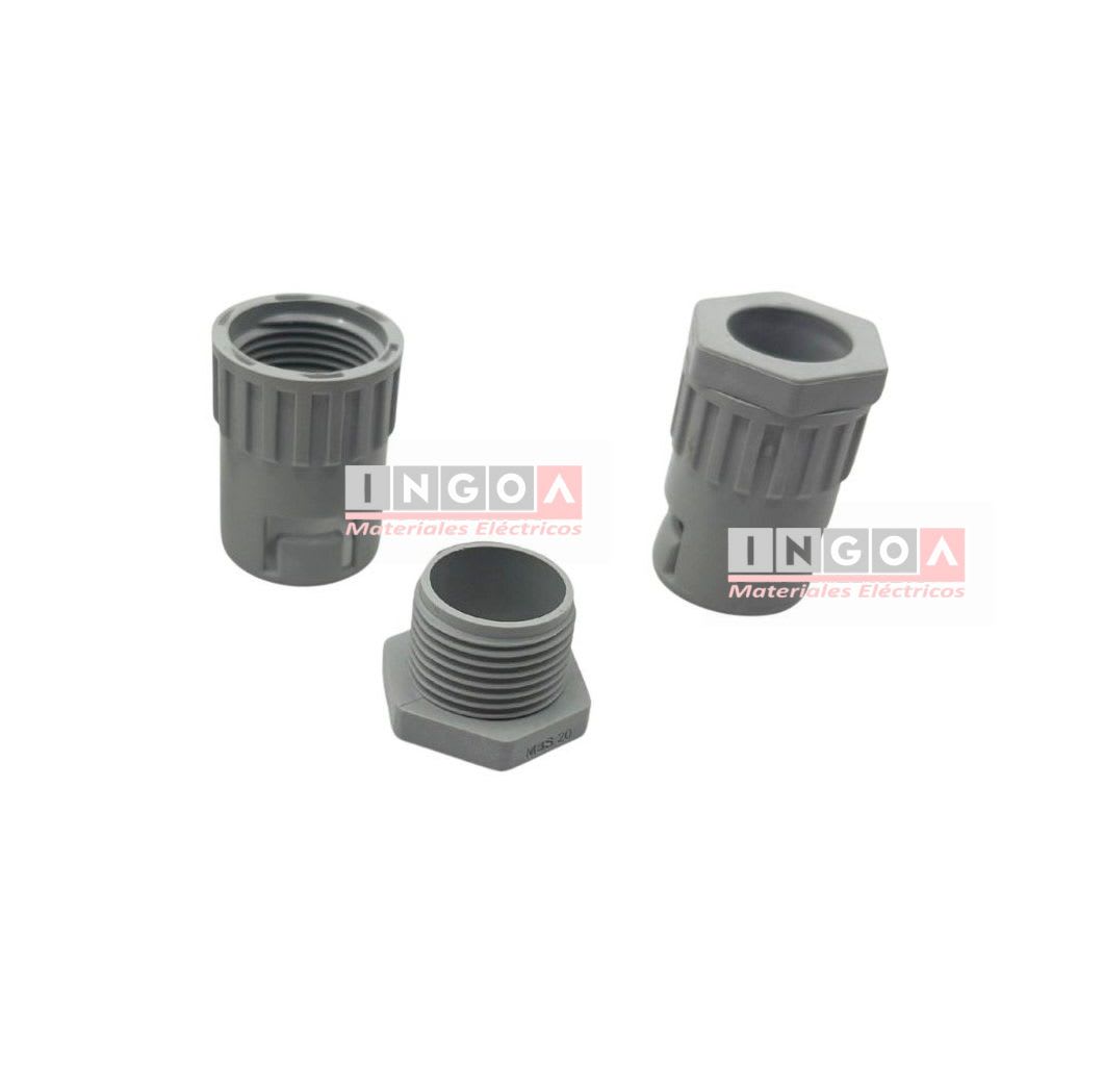 Salida de Caja Para Tuberia Corrugada G. Libre Halogeno 25mm4