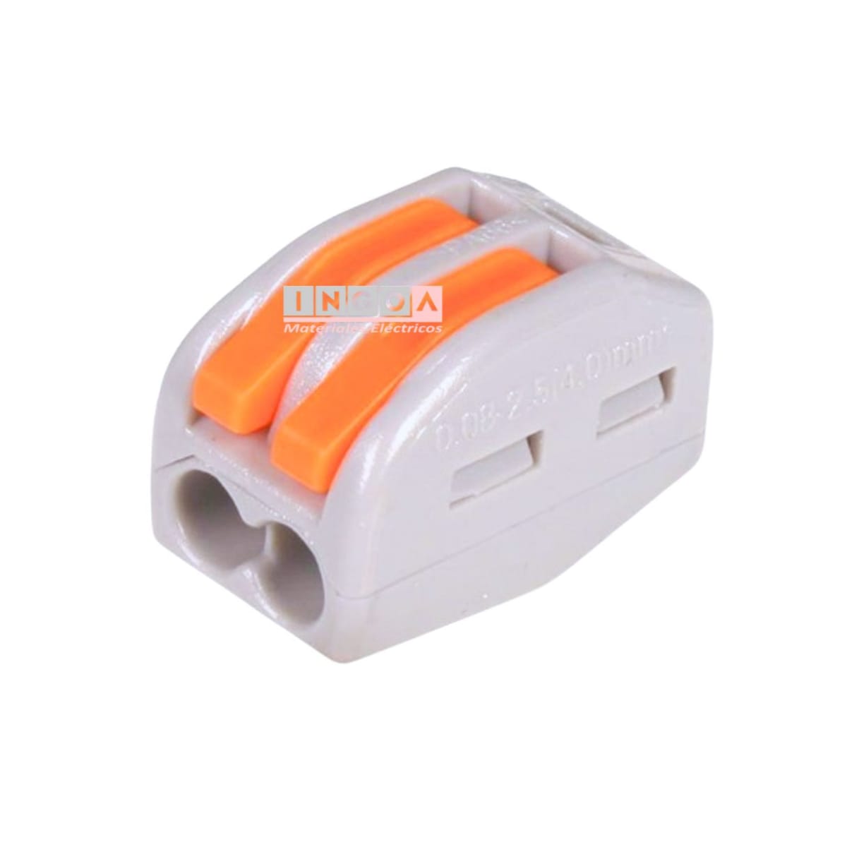 Conector Rapido Clip Wago 0.8-4mm2 32A 2 Vías (25un)2