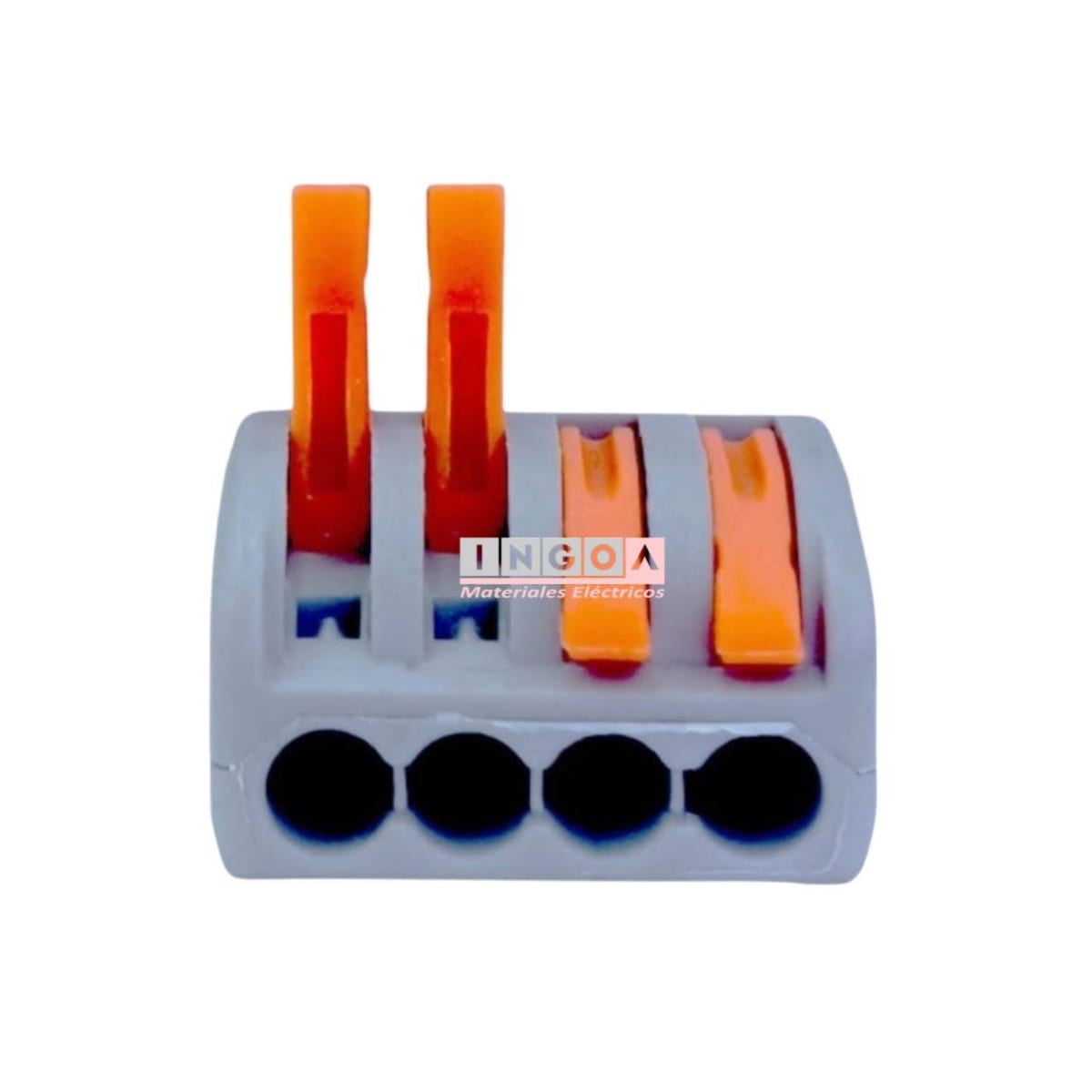 Conector Rapido Clip Wago 0.8-4mm2 32A 4 Vías (25un)5