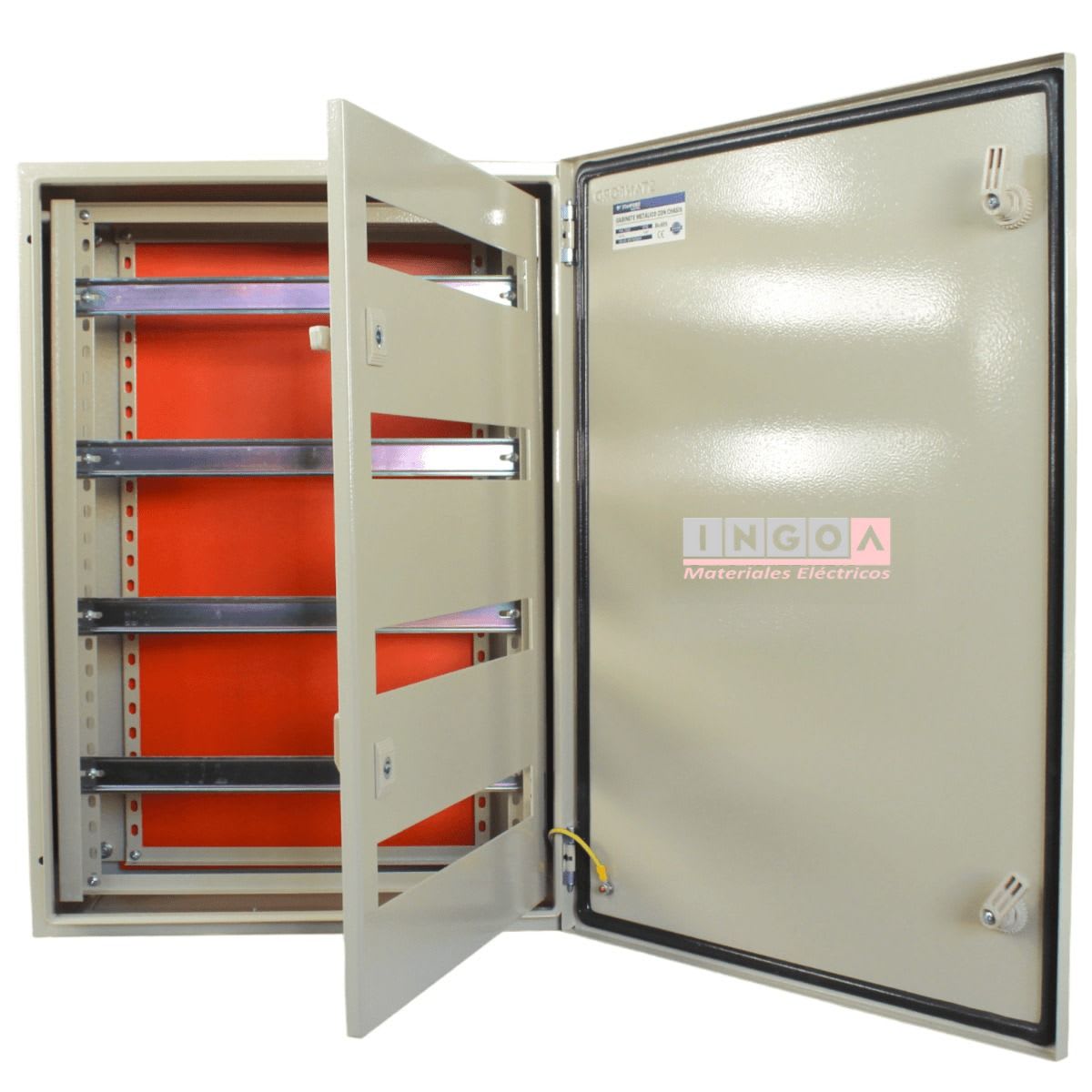 Gabinete Tablero Metalico 700x500x250mm C/Chasis 80Mod IP65 Ral 70325