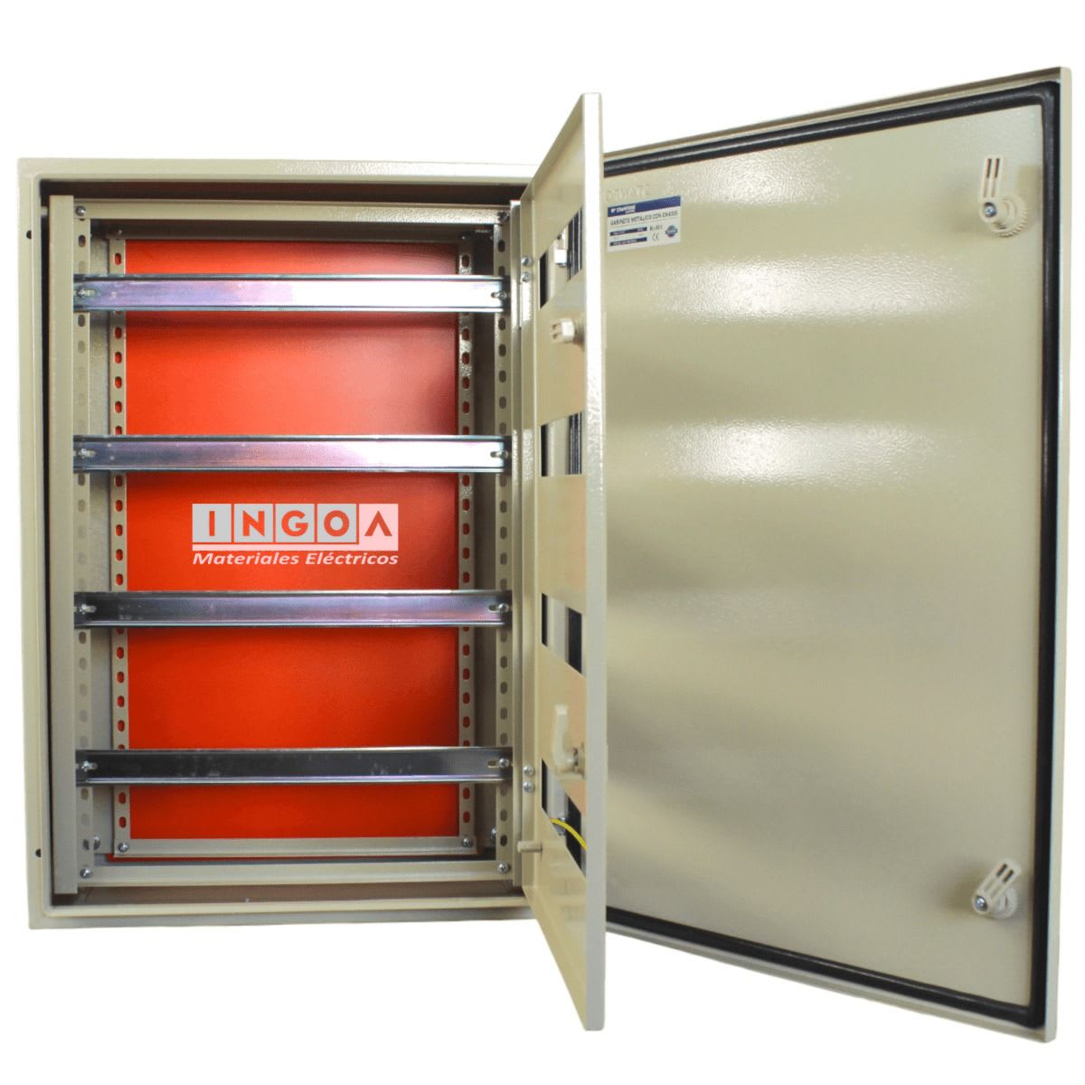 Gabinete Tablero Metalico 700x500x250mm C/Chasis 80Mod IP65 Ral 70326