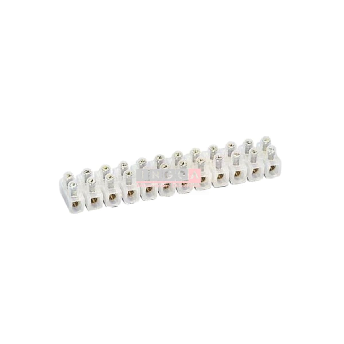 Regleta de Conexion Plastica Blanca 6mm 5A 12 Polos2