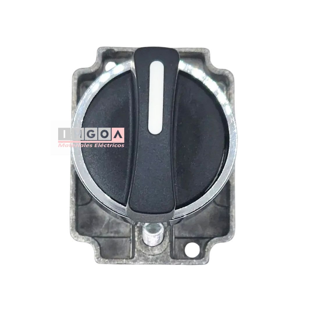 Selector Metálico 3 Posiciones 10A 1NO + 1NC 22MM4