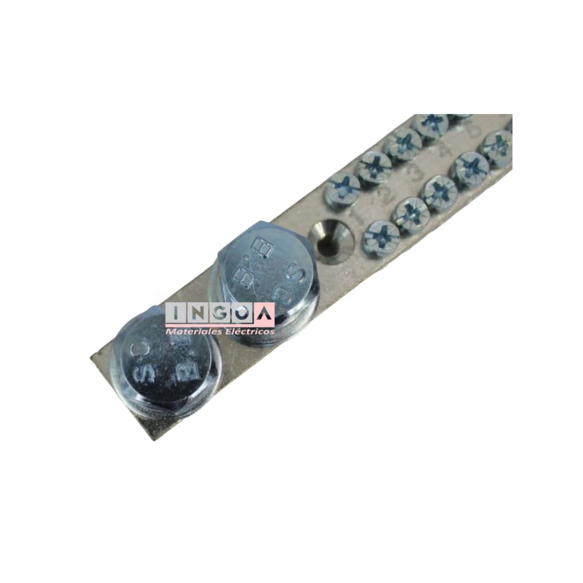 Barra Terminal Bronce Estañada Doble (2x6) 12 puntos - Vista 3
