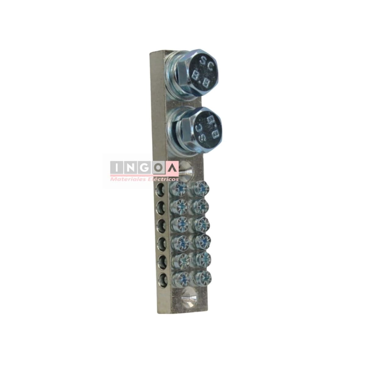 Barra Terminal Bronce Estañada Doble (2x6) 12 puntos - Vista 5