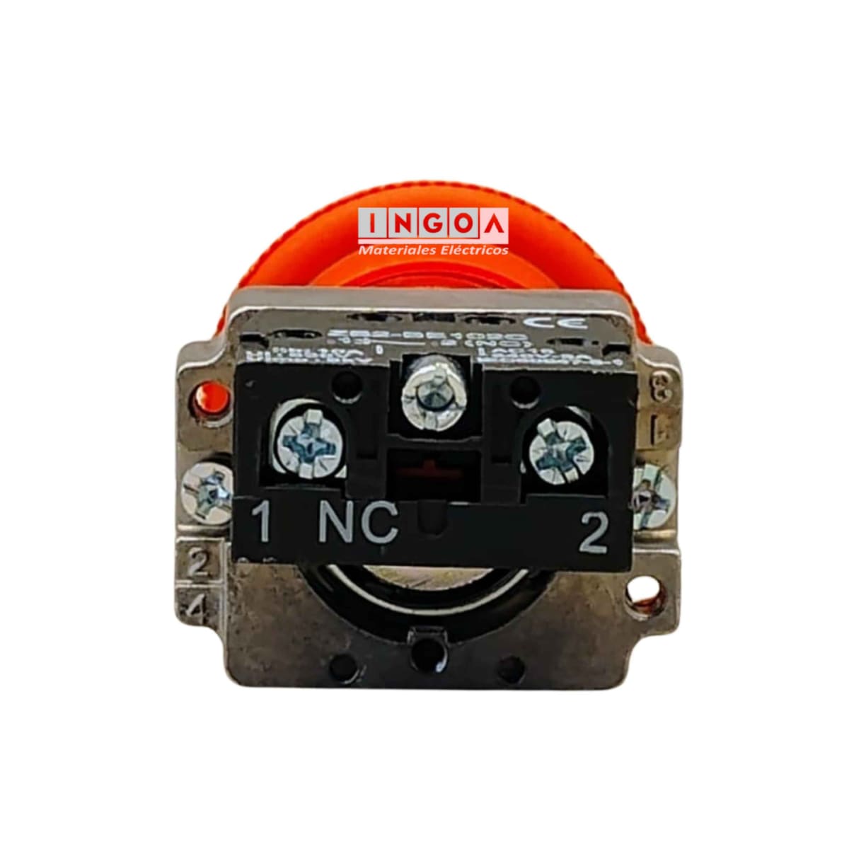 Pulsador Parada de Emergencia Con Retención 22MM 1NC Hongo 40MM - Vista 4