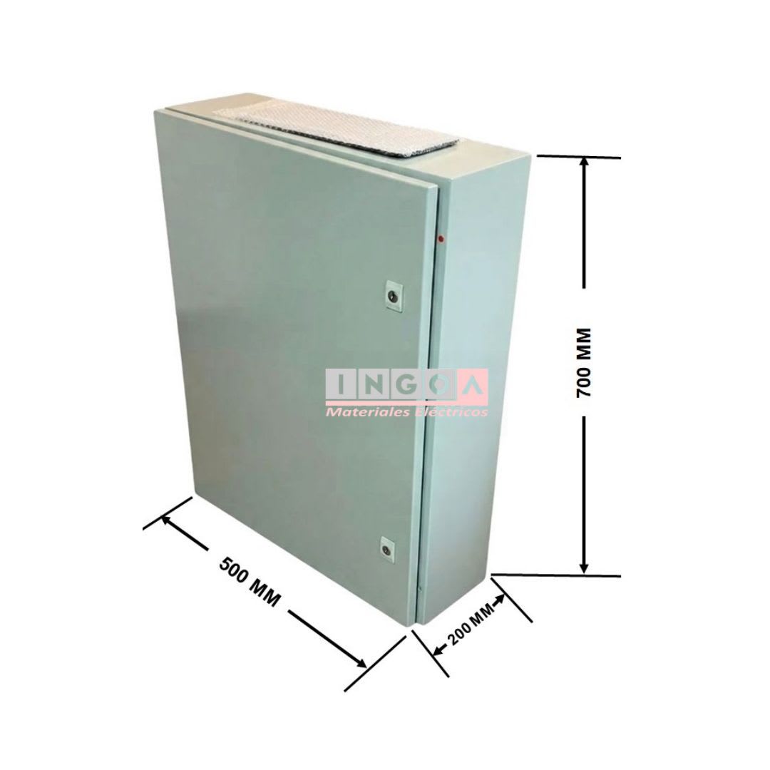 Gabinete Tablero Metalico 700x500x200mm 1 Puerta IP65 Ral 70359