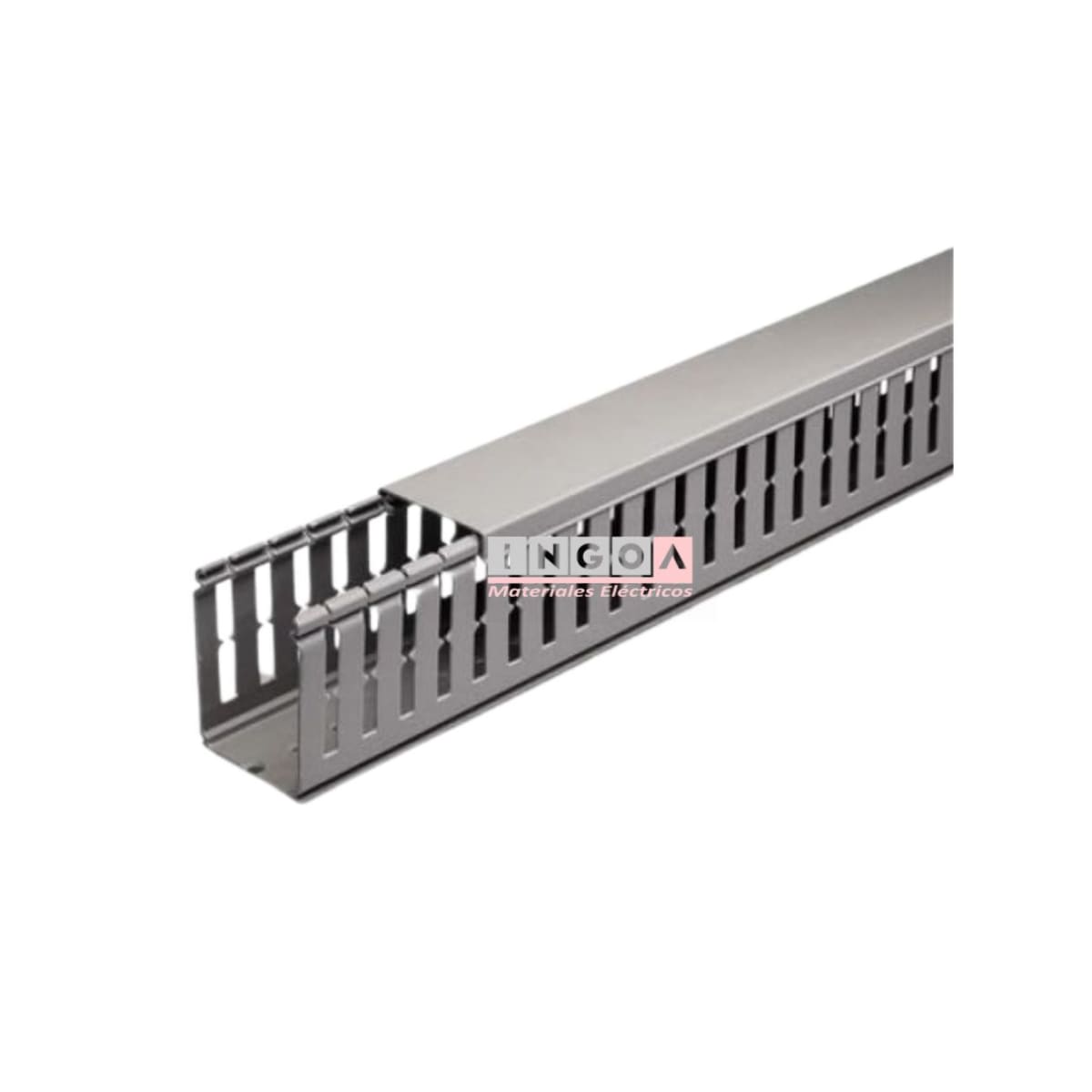 Canaleta 40x40mmx2mt Ranurada Gris2