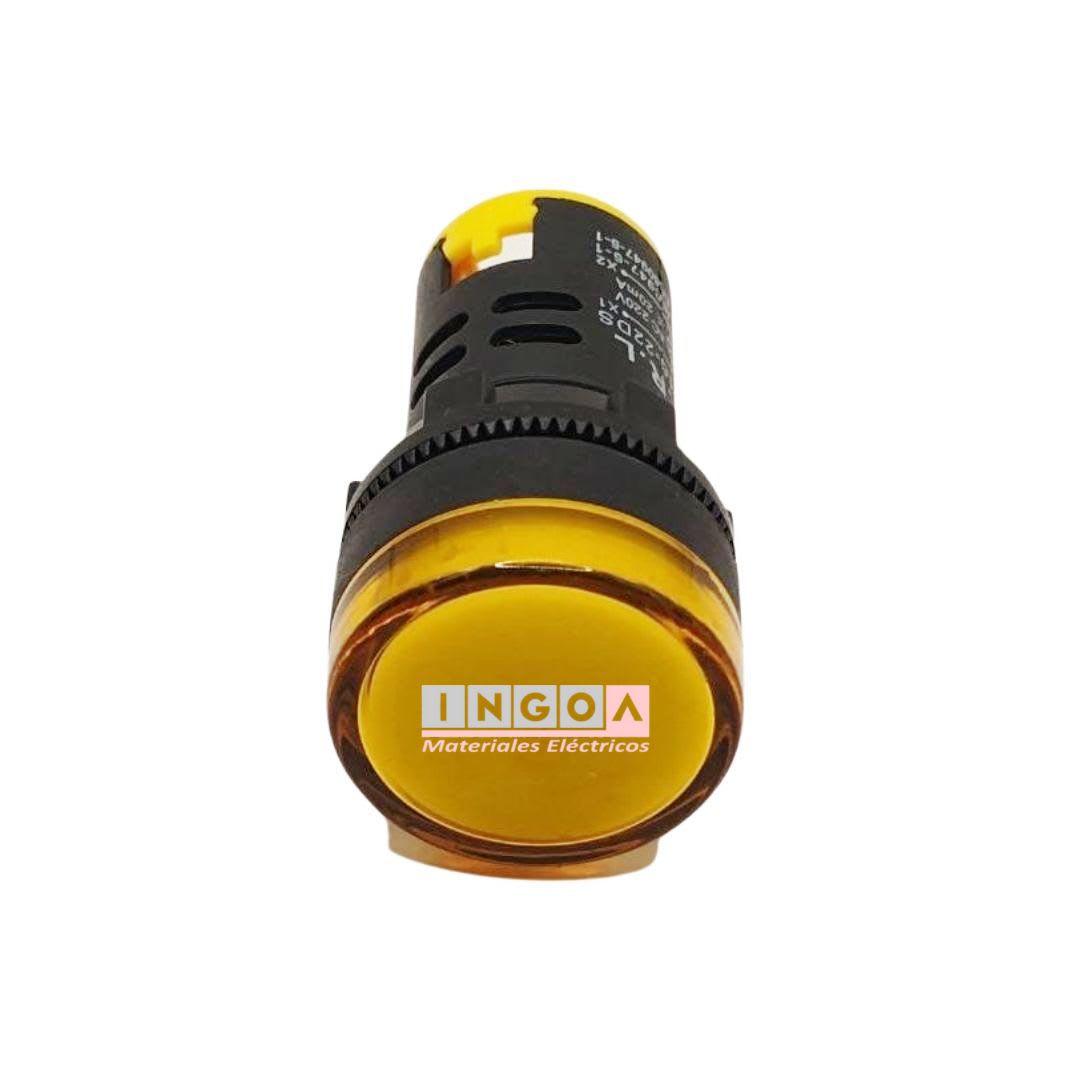 Luz Piloto Led Amarillo 220VAC 22mm - Vista 8