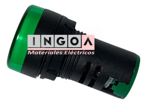 Luz Piloto Led Verde 220VAC 22mm - Vista 2