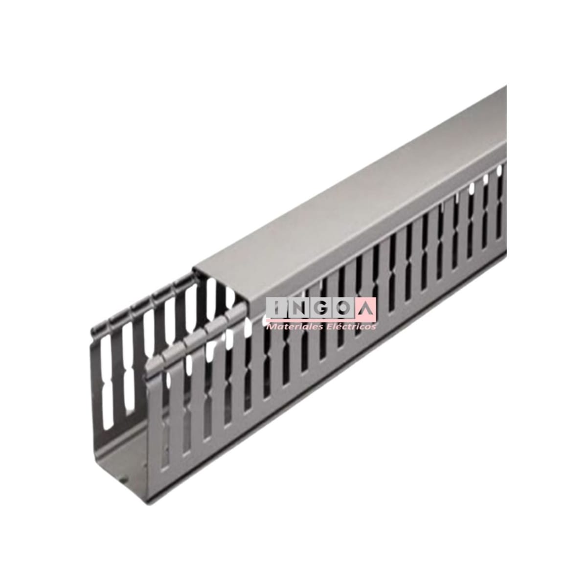 Canaleta 50x80mmx2mt Ranurada Gris2