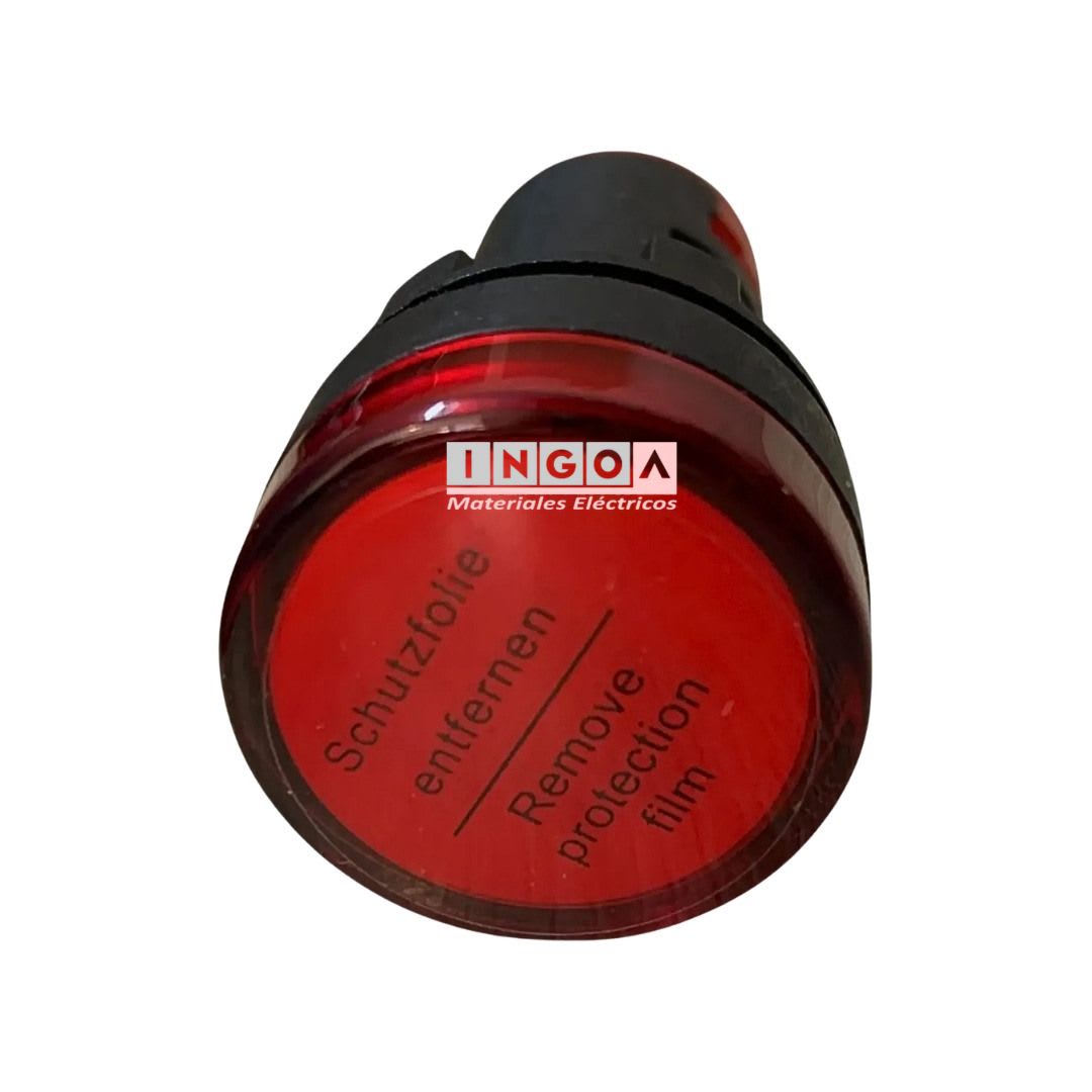 Luz Piloto Led Rojo 110VAC/DC 22mm2