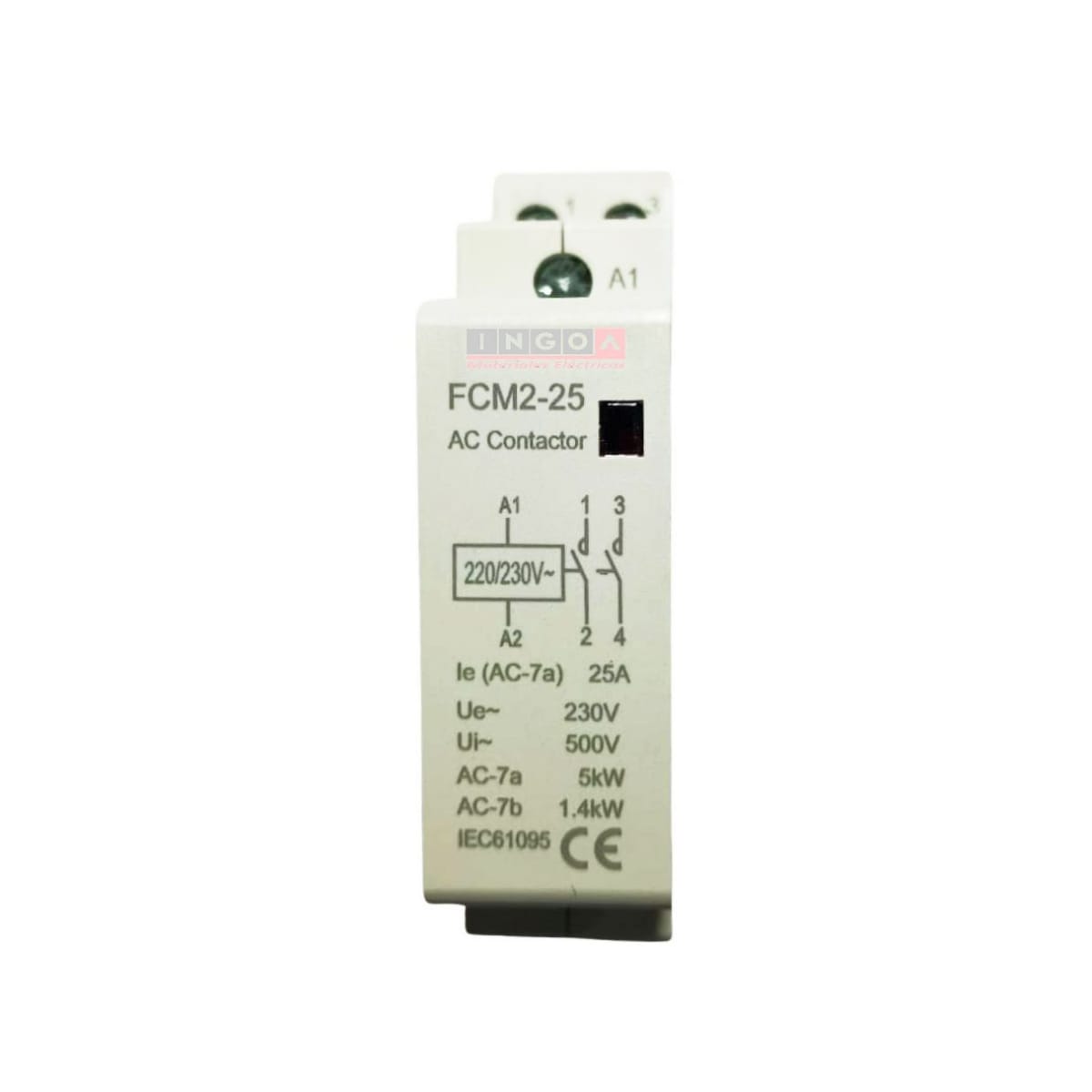 Contactor Modular 25A 2NO Bobina 220V - Vista 2