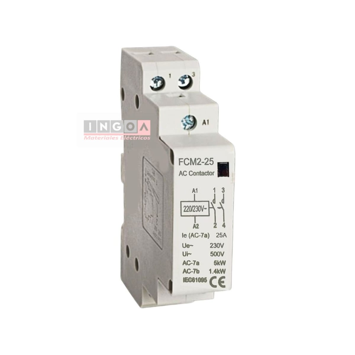 Contactor Modular 25A 2NO Bobina 220V - Vista 3