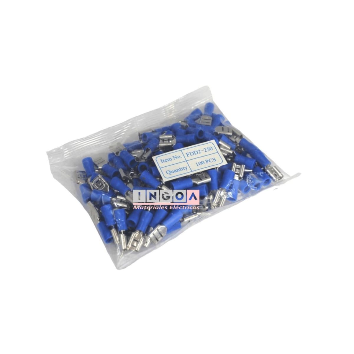 Terminal Hembra Azul 16-14 Awg Paleta 5MM (100un) - Vista 3