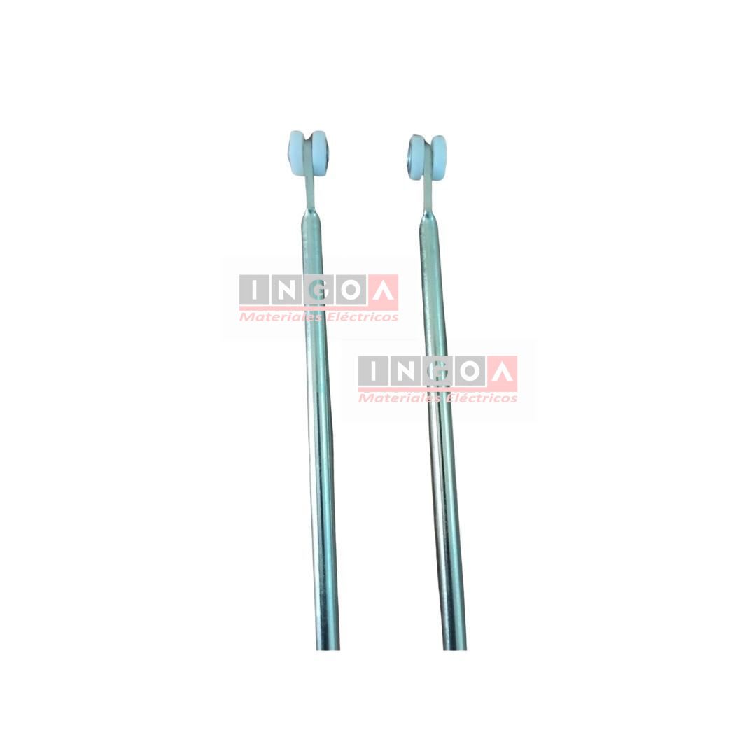 Kit Españoleta 2Un de Varilla Redonda con Roldana, Adapatadores y Guías de Poliamida2